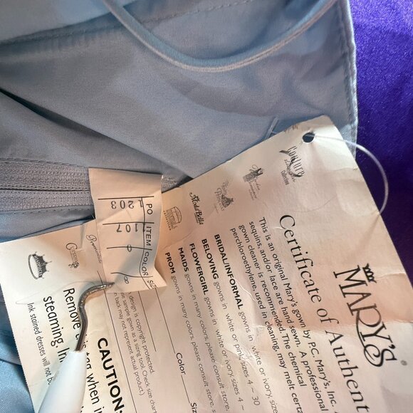 New📌Mary's Beaded Light Blue Formal - Prom - Bridesmaid Dress - Matching Scarf - Picture 15 of 16